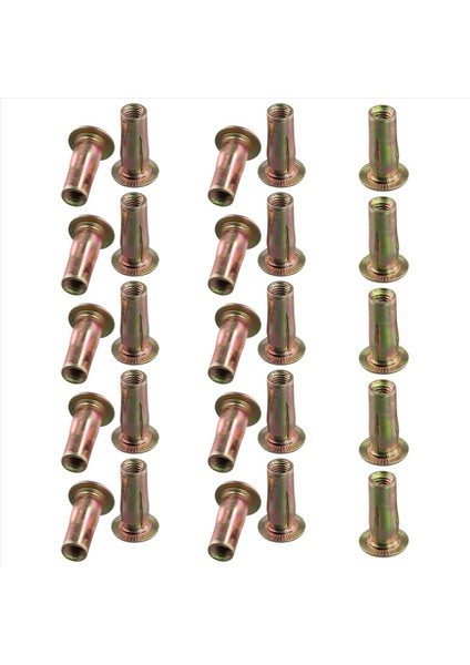 Çok Grip Perçin Nut, M8 Önceden Bulmuş Shank Karbon Çelik Renk-P-P-P-Pled Düz Kapalı Dipli Iplanır Somut 25 Pcs (Yurt Dışından) modelleri