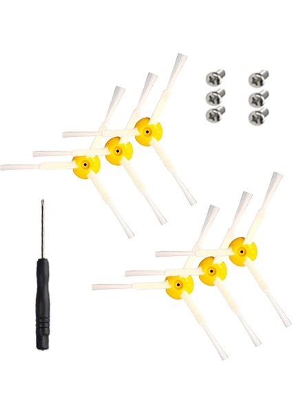 6pcs Yedek Yan Fırçalar Roomba Için Yedek Parça Fırçası 500.600 ve 700 Serisi - Vidalar ve Tornavida Içerir (Yurt Dışından)