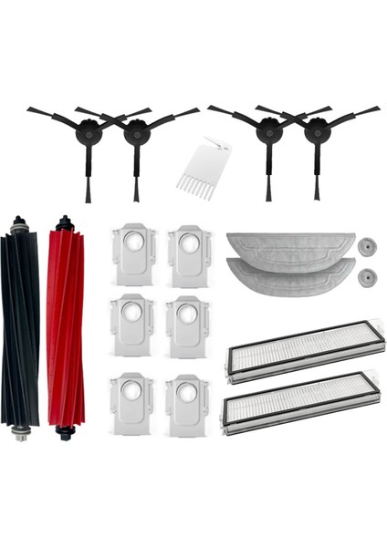 Roborock Için 19 Pc S8 Maxv Ultra/s8 Max Süpplama Robot Temizlik Parçaları Değiştirme Ana Yan Fırça Mop Filtre Seti (Yurt Dışından) fiyatları