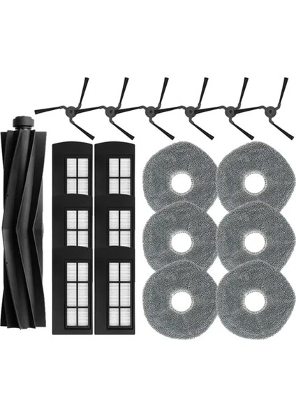Eufy X9 Pro Roller Yan Fırça Hepa Filtre Mop Bezi Robot Vakum Süpürge Yedek Parçaları (Yurt Dışından)