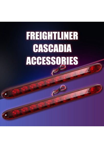 2pcs Kırmızı 15 Inç 11 LED Römork Işık Çubuğu Mühürlü Durdurma Dönüş Parkı Üçüncü 3rd Fren Lambası Kamyon Römorku Kimlik Çubuğu Su Geçirmez (Yurt Dışından) indirimleri