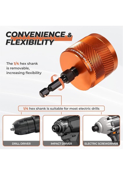 1set 1/2 &amp; 3/4inch Metal Bakır Boru Temizleyici Seti, 1/4 Hex Shank 6 ile Fırça Elektrik Aracı Fırça Temizleyicisi (Yurt Dışından) modelleri