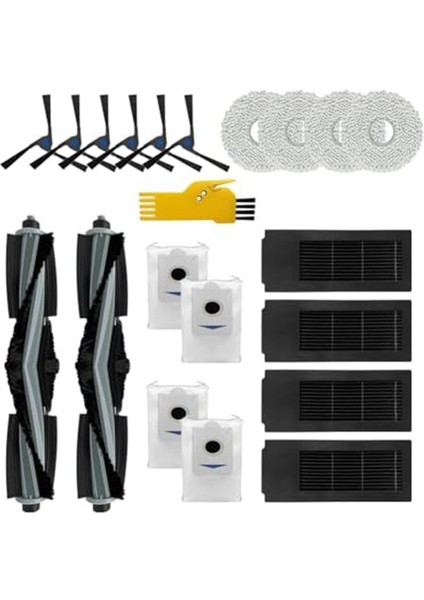 Ecovacs Deebot Için Aksesuar Seti X2 Omni Vakum Temizleyici Robot Yedek Parçaları Silindir Fırçaları, Filtreler, Yan Fırçalar (Yurt Dışından)