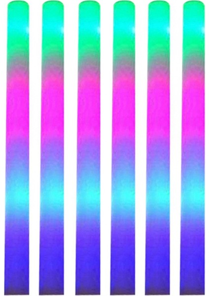 6 Adet Aydınlatma Köpük Çubukları, LED Köpük Çubukları Parti, Konser ve Etkinlik Için 3 Modlu Parlama Efekti ile Parıltı Sopaları (Yurt Dışından)