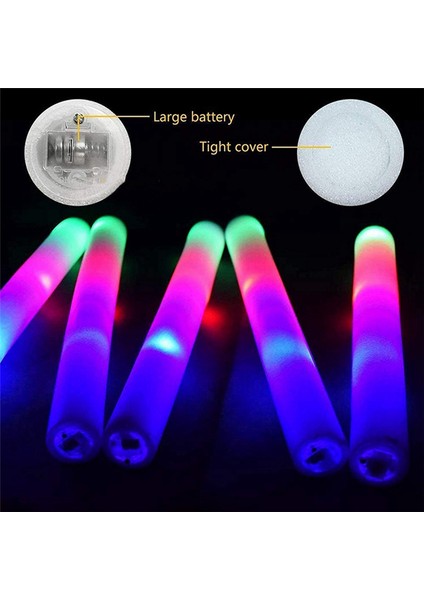 6 Adet Aydınlatma Köpük Çubukları, LED Köpük Çubukları Parti, Konser ve Etkinlik Için 3 Modlu Parlama Efekti ile Parıltı Sopaları (Yurt Dışından) modelleri