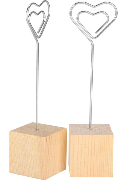 10 Adet Fotoğraf Klipli Metal Kalp Ahşap Yer Kart Sahipleri Düğün Partisi Masa Numaraları Için Klip Standı (Yurt Dışından) fiyatları