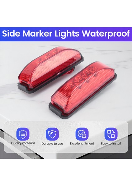 2pcs 24V 3.9inch 3 LED Kamyon Römorku Kırmızı Işık Ön LED Yan Işaretleme Işıkları Açıklık Göstergesi Lamba Su Geçirmez (Yurt Dışından) indirimleri
