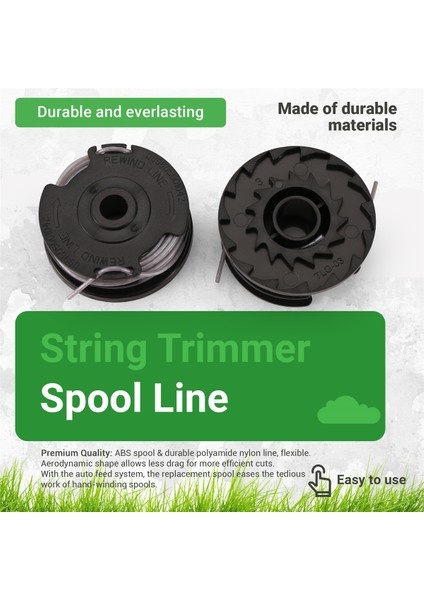 Weed Eater Çift Çizgi String Düzeltici Yedek Makara Greenworks 2900719,20FT 0.065INCH (4 Makara + 1 Kapağı) (Yurt Dışından) fırsatları