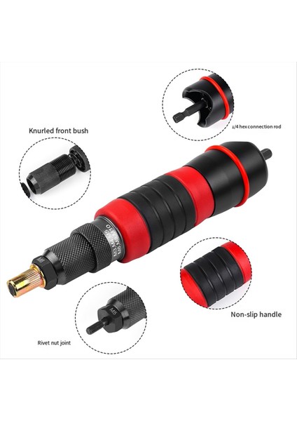 M3-M10 Elektrikli Perçin Aracı Matkap Adaptör Sınıfı Dıy Eklenti Somun Hızlı Perçinleme Araçları Kiti ile Perçin Somunları (Yurt Dışından) fiyatları