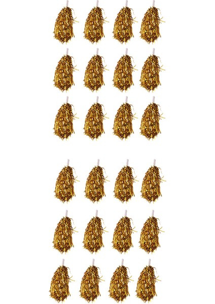 24PCS Amigo Pom Pom Poms Metalik Folyo Tezahürat Pom Pom Poms Plastik Saplı Yetişkinler Için Ponpon Kızlar Parti Sarı (Yurt Dışından) fiyatları