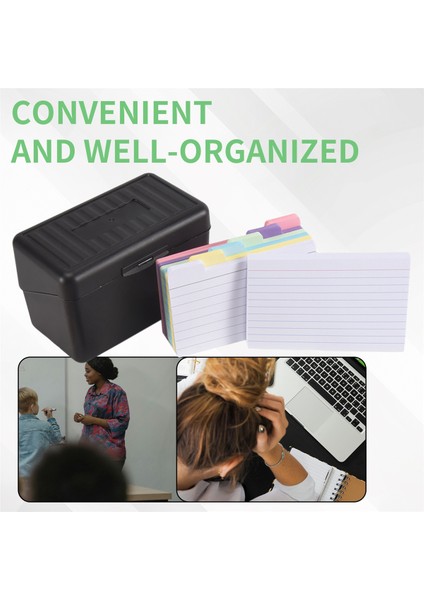 Dizin Kartı Tutucu Seti, 230 Çeşitli Flashcards, Renkli Çizgili, 6 Yüzük ve Okul Için Mükemmel Çıkartmalar ile Dizin Kutusu (Yurt Dışından) indirimleri