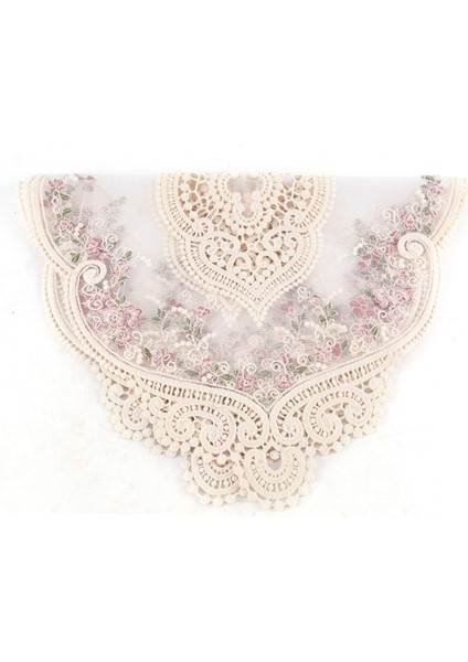 2pcs Vintage Oval Dantel Masa Placemats Zarif Çiçek Işlemeli Donililer Vazo Mat 12.2 x 16.9 Inç (Yurt Dışından) fiyatları