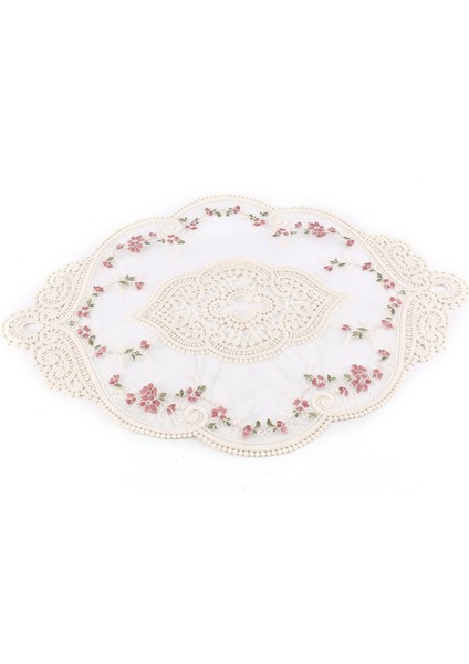 2pcs Vintage Oval Dantel Masa Placemats Zarif Çiçek Işlemeli Donililer Vazo Mat 12.2 x 16.9 Inç (Yurt Dışından) modelleri