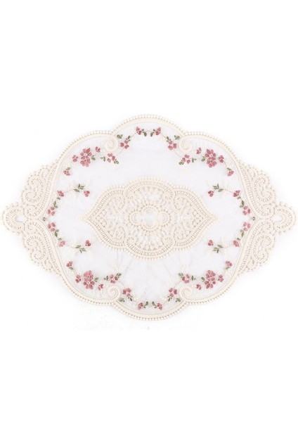 2pcs Vintage Oval Dantel Masa Placemats Zarif Çiçek Işlemeli Donililer Vazo Mat 12.2 x 16.9 Inç (Yurt Dışından) fırsatları