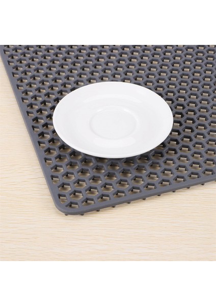 Silikon Lavabo Koruyucu Paspaslar, Bulaşık Kurutucu Mat Sayaç Koruyucusu, Mutfak Alanları ve Yemekleri (Gri) (Yurt Dışından)