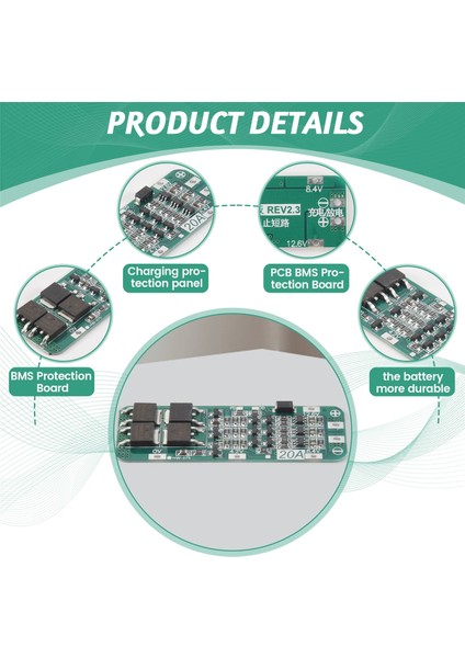 10PCS 3s 20A Bms 18650 Li-Ion Lityum Pil Şarj Cihazı Modülü Bms Koruma Koruma Pcb 11.1V 12V 12.6V Modül (Yurt Dışından) indirimleri