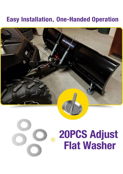 Polaris Için Kar Yutuşu Ayakkabıları, 2pcs Ağır Hizmet Tipi Karlı Kayma Ayakkabısı Atv ve Utv Pulluk, Ayarlanabilir Sertleştirilmiş Çelik Kar Püskü (Yurt Dışından) fırsatları