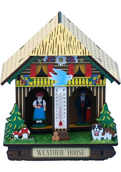 Güneşli Yağmurlu Kutu Iç Mekan Doğru Termometre Ev Barometre Ev Higometre Plastik Asma Hava Kadın Saati (Yurt Dışından)