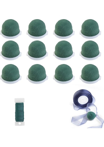 12 Pcs Mini Yuvarlak Çiçek Köpük Tutucu, Yeşil Kuru ve Islak Çiçekçi Çiçek Bloğu Zanaat Düzenlemesi Şarap Şişesi Için Malzemeler (Yurt Dışından)