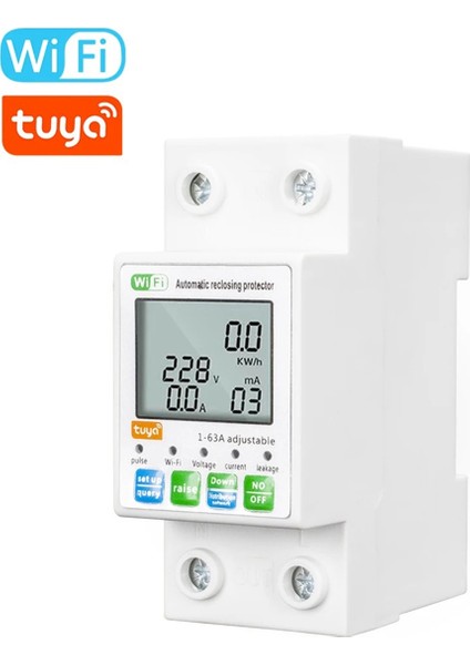Tuya Wıfı 1-63A Akıllı Otomatik Yeniden Geri Koruyucu Mevcut Voltaj Izleme Meterdisplay Switch Güç Ölçer (Yurt Dışından) indirimleri