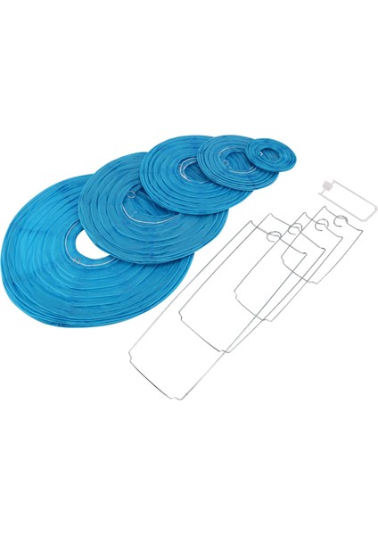 18 Adet Kraliyet Mavi Kağıt Fener Seti, Yeniden Kullanılabilir Asılı Dekoratif Japon Çin Kağıt Fenerleri, Kolay Montaj (Yurt Dışından) fiyatları