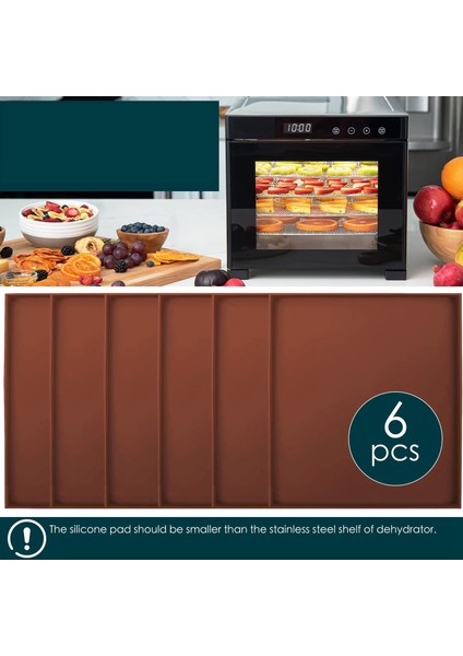 6 Paket Silikon Kurumsal Tabakalar Yapılmayan Sopa Kare Kenar Kurutucu Tepsiler Et Sebzeleri Meyve Yiyecek Kurutucu Mat (Yurt Dışından) indirimleri