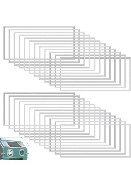 24 Paket Aşındırıcı Patlatma Dolabı Lens Kapakları-Aşındırıcı Yedek Parçalar Için Kabin Içi Lens Koruyucular 22X10INCH (Yurt Dışından)