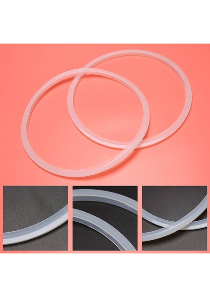 Düdüklü Tencere Için Silikon Conta Sızdırmazlık Halkası 22 cm Iç Çap, 2 Parça, Şeffaf (Yurt Dışından) indirimleri