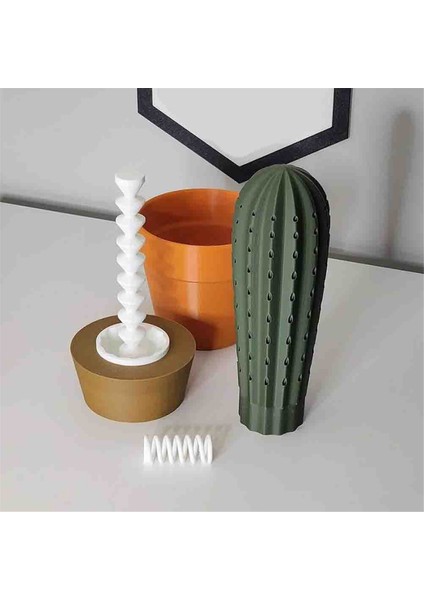 Kaktüs Kürdan Tutucu, Kürdan Kaktüs, 3D Baskılı Kaktüs Simülasyonu Saksı Kürdan Kutusu Koyu Yeşil (Yurt Dışından) indirimleri