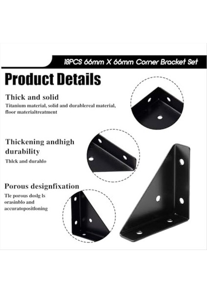 Açı Braketi, Metal Açılı Braket, Üçgen Raf Braketi, Yatak Için Köşe Masa Konnektörü, Masa, 66MM x 66MM, 18 Adet (Yurt Dışından) modelleri