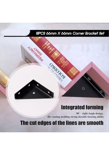 Açı Braketi, Metal Açılı Braket, Üçgen Raf Braketi, Yatak Için Köşe Masa Konnektörü, Masa, 66MM x 66MM, 18 Adet (Yurt Dışından) indirimleri