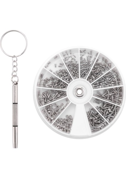 600 Pc/set Küçük Paslanmaz Çelik Vidalar 12 Tür Somun Çiftliği + 1 Adet Tornavida Gözlükler Için Onarım Aleti (Yurt Dışından)