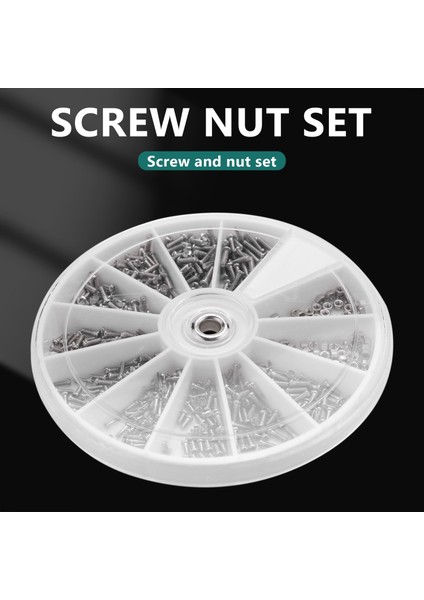 600 Pc/set Küçük Paslanmaz Çelik Vidalar 12 Tür Somun Çiftliği + 1 Adet Tornavida Gözlükler Için Onarım Aleti (Yurt Dışından) fiyatları