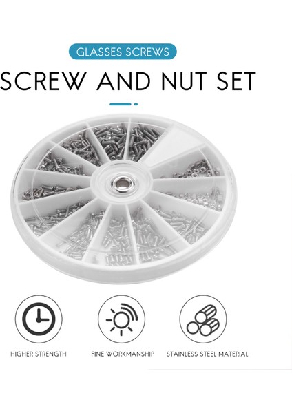 600 Pc/set Küçük Paslanmaz Çelik Vidalar 12 Tür Somun Çiftliği + 1 Adet Tornavida Gözlükler Için Onarım Aleti (Yurt Dışından) fırsatları