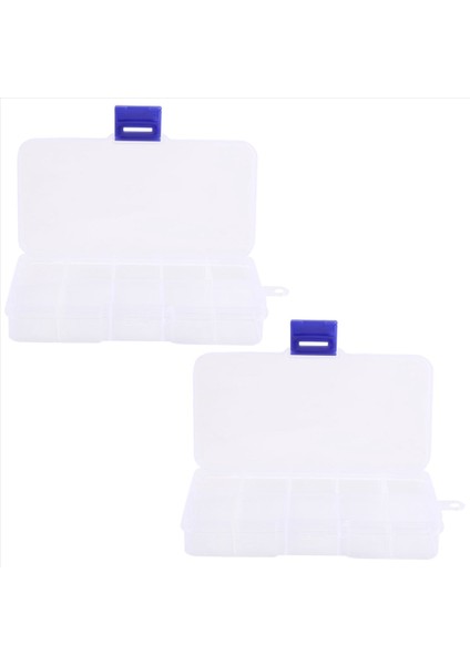 2pcs 10 Yuvalı Taşınabilir Plastik Dirençler Bileşen Kutusu Kutusu (Yurt Dışından) fiyatları