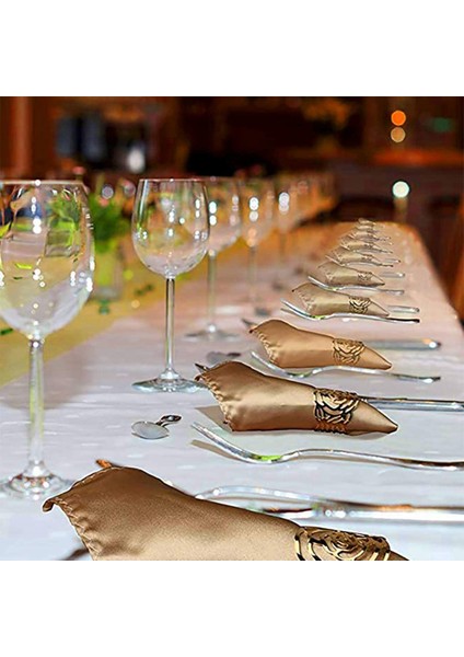 Peçete Yüzüğü, 12 Parçalı Metal Peçete Tokası Tutucu, Düğün Partisi Yemek Masası Dekorasyonu (Gül Altın) Için Uygun (Yurt Dışından) modelleri