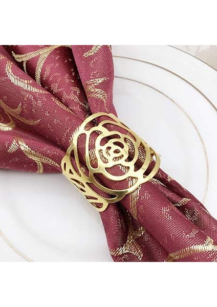 Peçete Yüzüğü, 12 Parçalı Metal Peçete Tokası Tutucu, Düğün Partisi Yemek Masası Dekorasyonu (Gül Altın) Için Uygun (Yurt Dışından) fırsatları