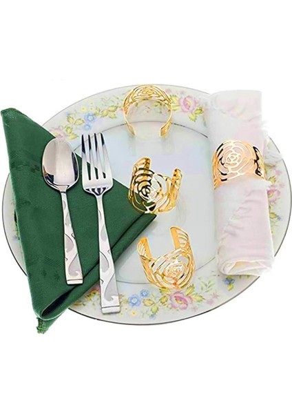 Peçete Yüzüğü, 12 Parçalı Metal Peçete Tokası Tutucu, Düğün Partisi Yemek Masası Dekorasyonu (Gül Altın) Için Uygun (Yurt Dışından) indirimleri