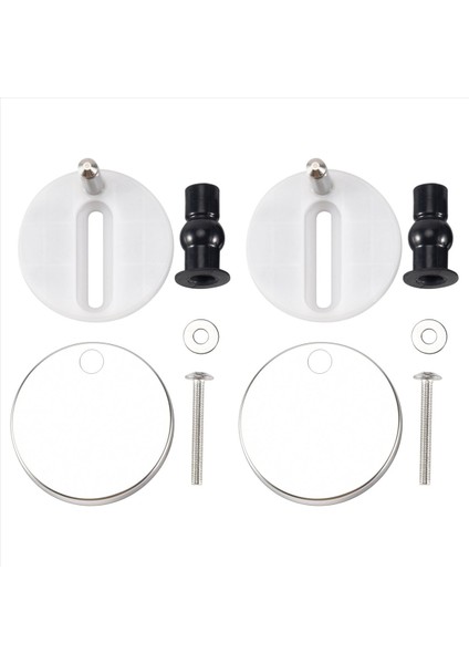 2pcs Yeni Setler Tuvalet Koltuk Vidaları Üst Düzeltme Menteşe Paketi Onarım Aracı Değiştirme (Yurt Dışından)