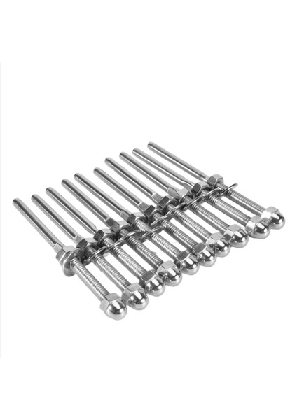 Dişli Cıvata ve Pedal Topu Kablo Korkuluk Kiti Uç 0,32 Cm, T316 Deniz Sınıfı Paslanmaz Çelik Merdiven Sırt Rayı Ahşap Sütun Dikiş Donanım Sistemi (Yurt Dışından) fiyatları