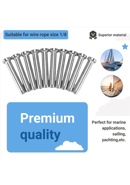 Dişli Cıvata ve Pedal Topu Kablo Korkuluk Kiti Uç 0,32 Cm, T316 Deniz Sınıfı Paslanmaz Çelik Merdiven Sırt Rayı Ahşap Sütun Dikiş Donanım Sistemi (Yurt Dışından) indirimleri