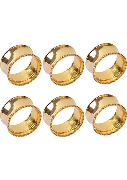 6 Adet Peçete Yüzükleri Set Yemek Masası Set Gelin Peçeteler Halkaları Parti Düğün Yemeği Vesileler Için Parlak Peçete Tutucu Süslemesi Dekor (Yurt Dışından)