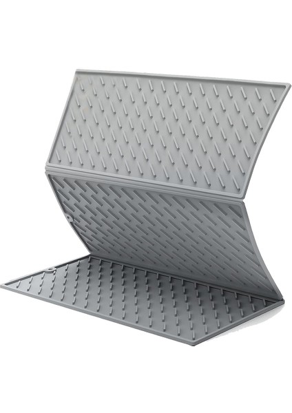 Mutfak Tezgahı Için Silikon Tabak Kurutma Paspası, Çökebilir Üçlü Büyük Bulaşık Drenaj Mat, Kanca ile Kurutma Paspas, 24X16IN (Yurt Dışından)