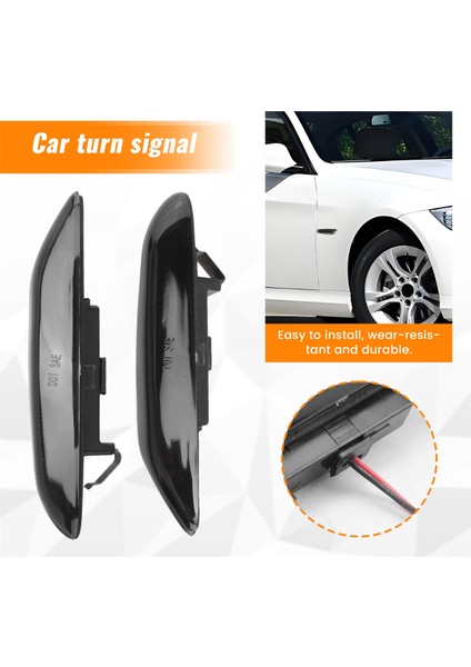 LED Dinamik Dönüş Sinyali Işık Tarafı Çamurluk Işaretçisi Sıralı Göz Kırpma Lambası Için -Bmw 1 3 5 x Serisi E46 E60 E82 E90 (Yurt Dışından) fırsatları