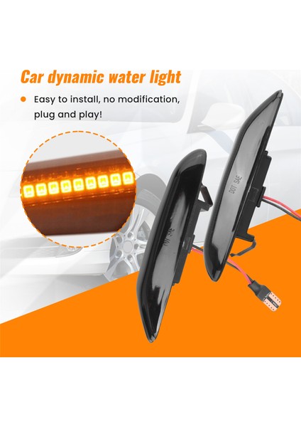 LED Dinamik Dönüş Sinyali Işık Tarafı Çamurluk Işaretçisi Sıralı Göz Kırpma Lambası Için -Bmw 1 3 5 x Serisi E46 E60 E82 E90 (Yurt Dışından) indirimleri