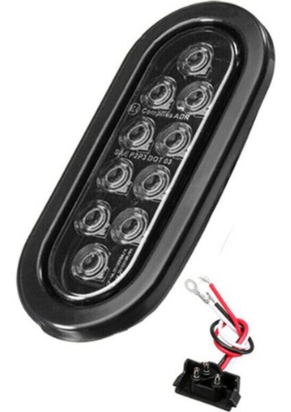 Araba Oval 10LL Ampul Fren Lambaları EKLENTI12V Dönüş Sinyal Işıkları Evrensel Çoğu Araba Kamyon Römork Beyaz (Yurt Dışından)