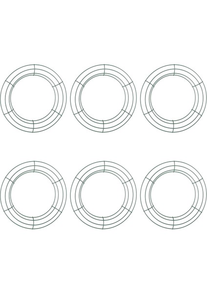 6 Adet Koyu Yeşil Tel Çelenk Halkaları Noel Yeni Yıl Sevgililer Dekorasyonu (10 Inç) Için (Yurt Dışından) modelleri