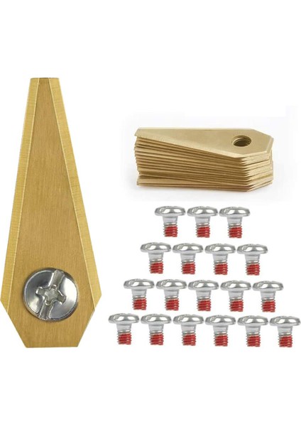 18PCS 49X19X1MM Robot Biçme Biçme Titanyum Değiştirme Bıçağı Bosch Indego Için Anti-Rasta Dayanıklı Biçme Kesici Kurulumu Kolay (Yurt Dışından)