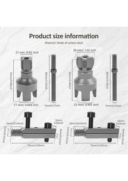 Elektrikli Matkap Için Entegre Dahili ve Harici Boru Dişleme Aracı, Boru Iplik Kesme Aracı (1/2 ve 3/4inch) (Yurt Dışından) modelleri