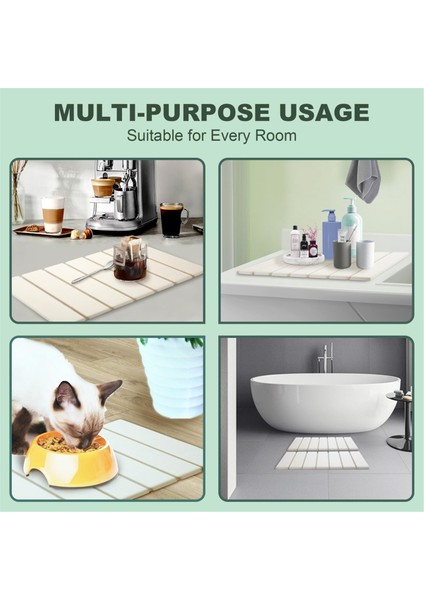 Mutfak Tezgahı Için Taş Kurutma Paspası, Katlanabilir Tabak Kurutma Paspası, Hızlı Kuru Taş Kurutma Paspası, Yiyecek Güvenli ve Çok Amaçlı 1 Adet (Yurt Dışından) modelleri